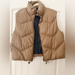 Tan Puffer Vest